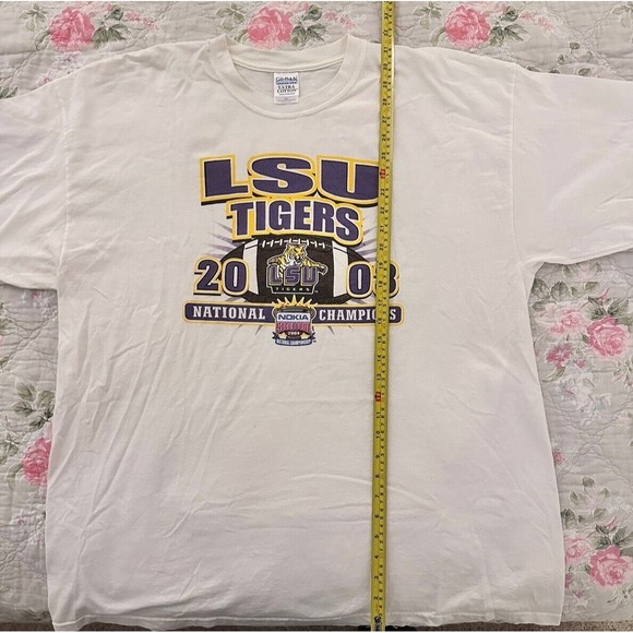 Vintage 2003 LSU Tigers National Champions T-shirt Size XXL 2X 2XL Nick Saban - Picture 6 of 9